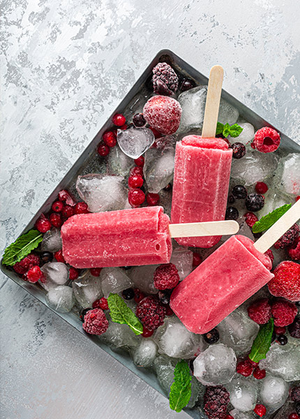 Red Crown Pomegranate Juice Popsicles